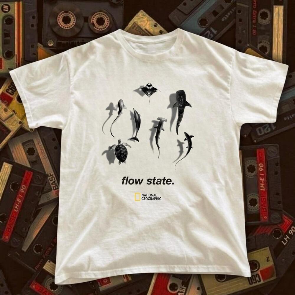 Flow State X National Geographic White T-Shirt